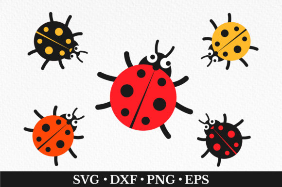 Colorful Ladybug Characters SVG Review