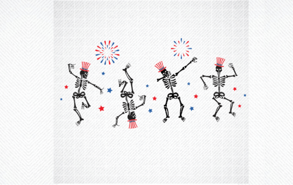 Dancing Skeleton 4th of July Svg, Png Review