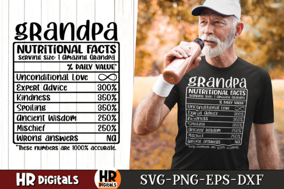 Funny Grandpa Nutritional Facts SVG Review