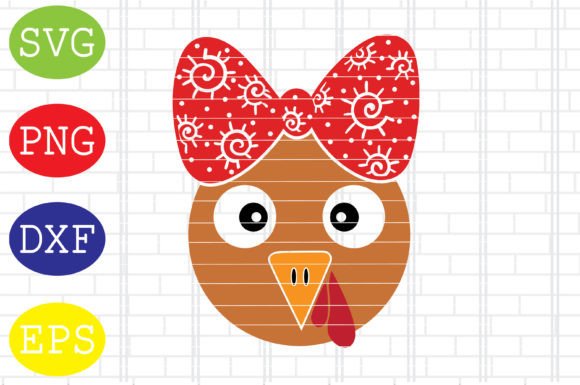 Turkey with Bow Svg, Thanksgiving Svg Review